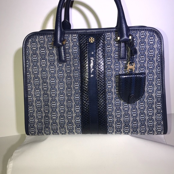 🥳HP🥳NWT Tory Burch Gemini Link Snakeskin Satchel - Picture 8 of 12